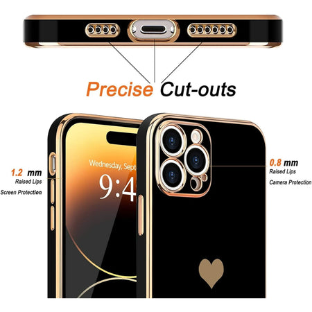 Entronix Apple iPhone 15 Pro Max/14 Pro Max Case - [Smile Everyday] Luxury Heart, - Entronix