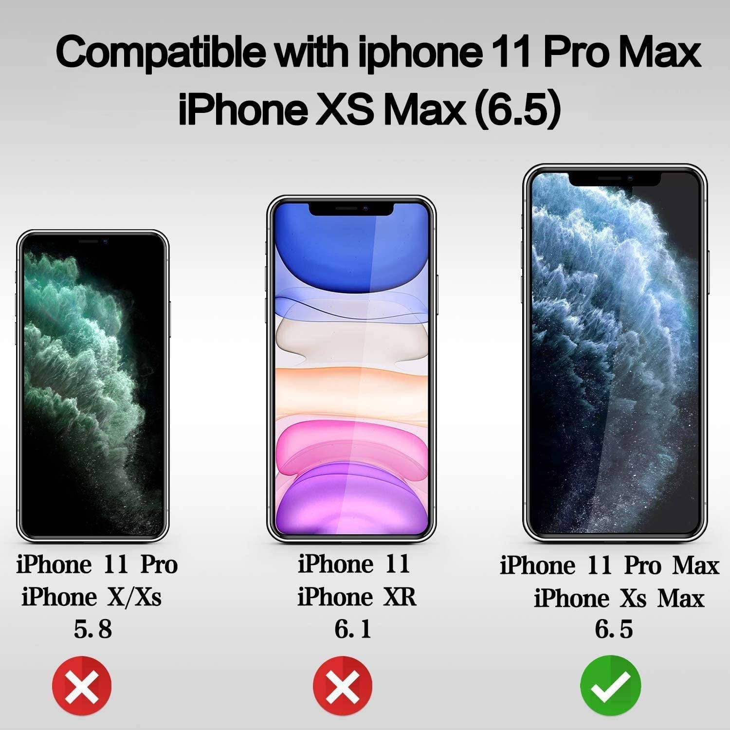 Entronix Anti-Spy Privacy Screen Protector Compatible with iPhone 11 Pro Max - 2-Piece Combo