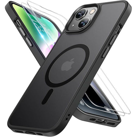 Entronix Apple iPhone 13 Pro [Magnetic-Compatible] Clear Case & 2 Tempered Glass Screen Protectors - Entronix