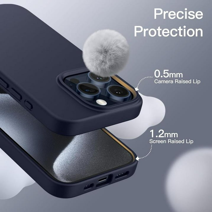 Entronix Bundle Compatible with iPhone 16 - Liquid Silicone Case, 1 Clear Screen Protectors & 1 Camera Lens Protectors