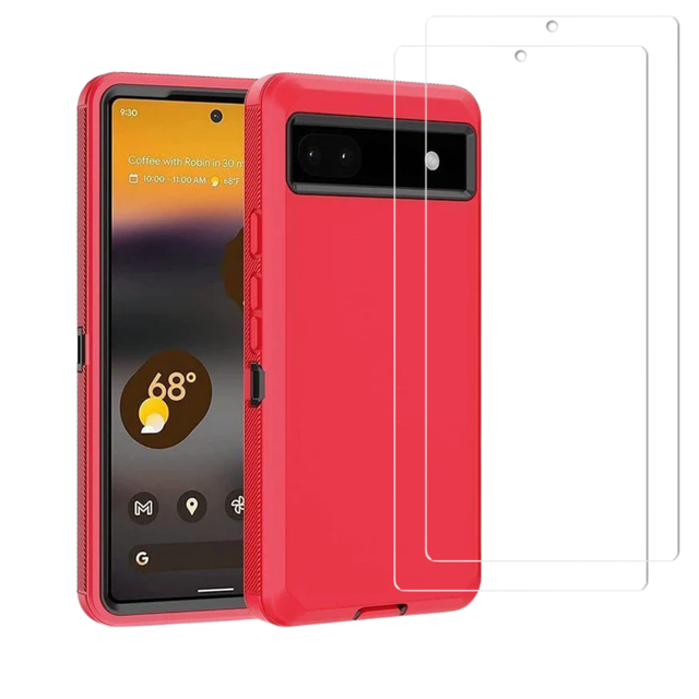 BUPixel6HeavyDutyRed2TGClear2Cam