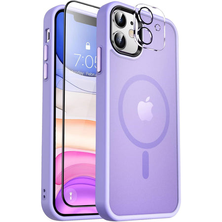 Entronix Apple iPhone 11 3-in-1 Bundle - [Magnetic] Translucent Matte Case, 1 Clear Screen Protector & 1 Camera Lens Protector, - Entro Retail