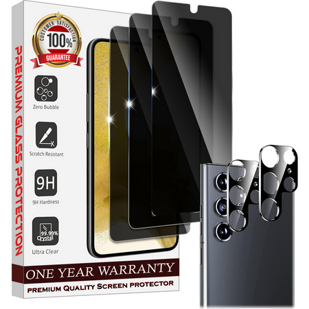 Entronix Case Privacy Screen Protector for Samsung Galaxy S21 Ultra with Camera Lens [3+2], Anti-Spy Tempered Film - Entro Retail