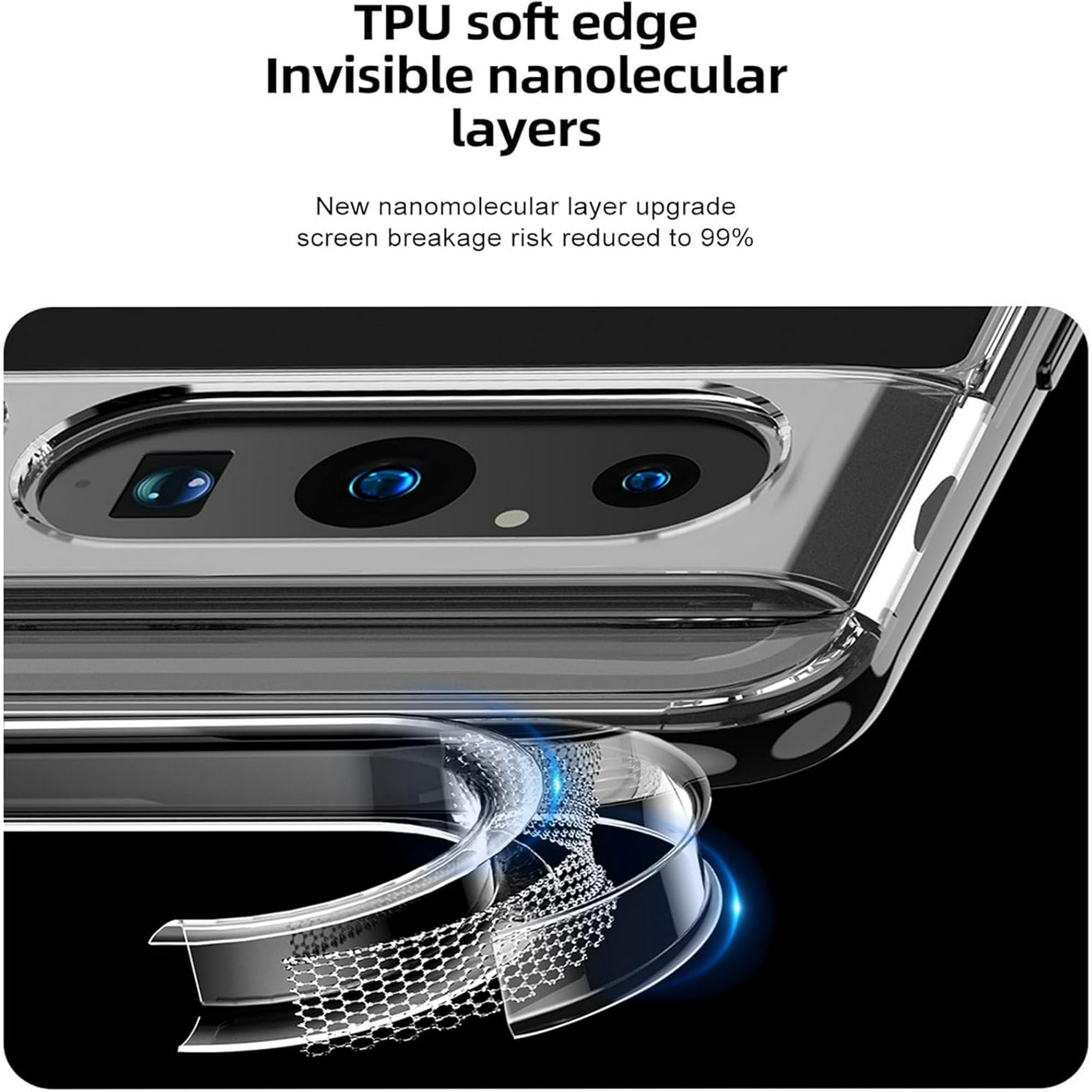 Entronix [Magnetic] Case Compatible with Pixel 9 Pro XL - [Hard Back] Slim Clear