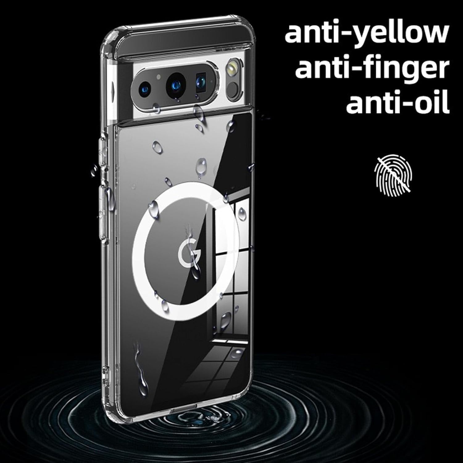 Entronix Bundle Compatible with Pixel 9 Pro XL - [Magnetic] Clear Case & 1 Clear Screen Protector