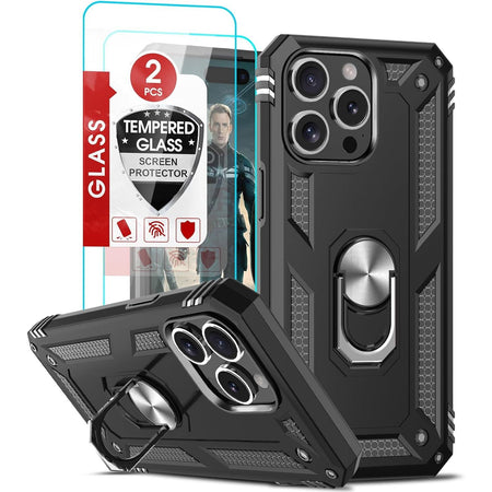 Entronix Apple iPhone 11 Pro Max Case - Guard Ring Holder & 2 Clear Screen Protectors - Entro Retail