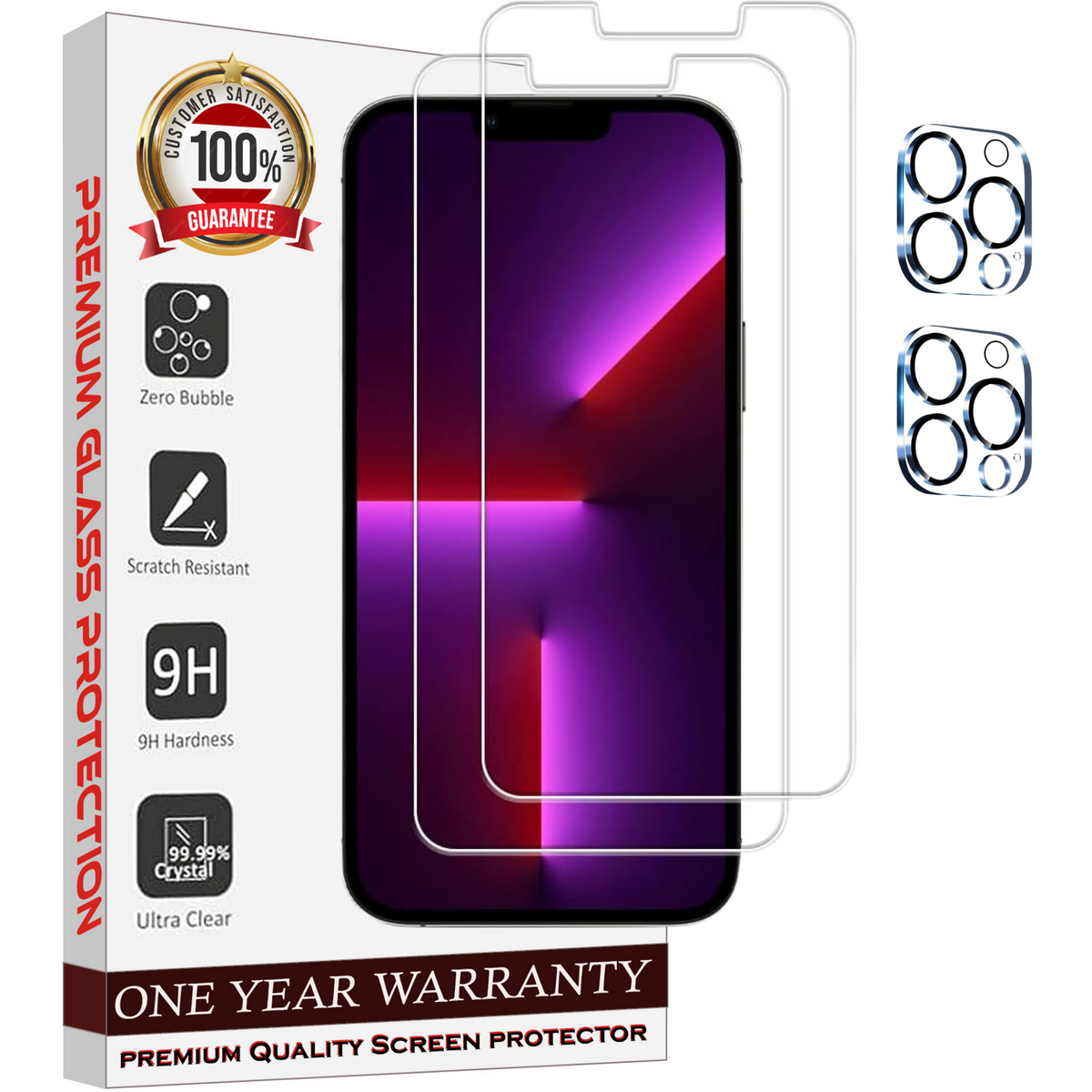 Entronix Case Screen Protector Bundle with Camera Cover Designed for Apple iPhone 11 Pro Clear 9H Hardness,Bubble Free Easy Install,2 PACK - Entro Retail