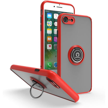 Entronix Matte Ring Case for Apple iPhone 8/7/SE, Slim Matte Cover with Built-In Kickstand, - Entro Retail