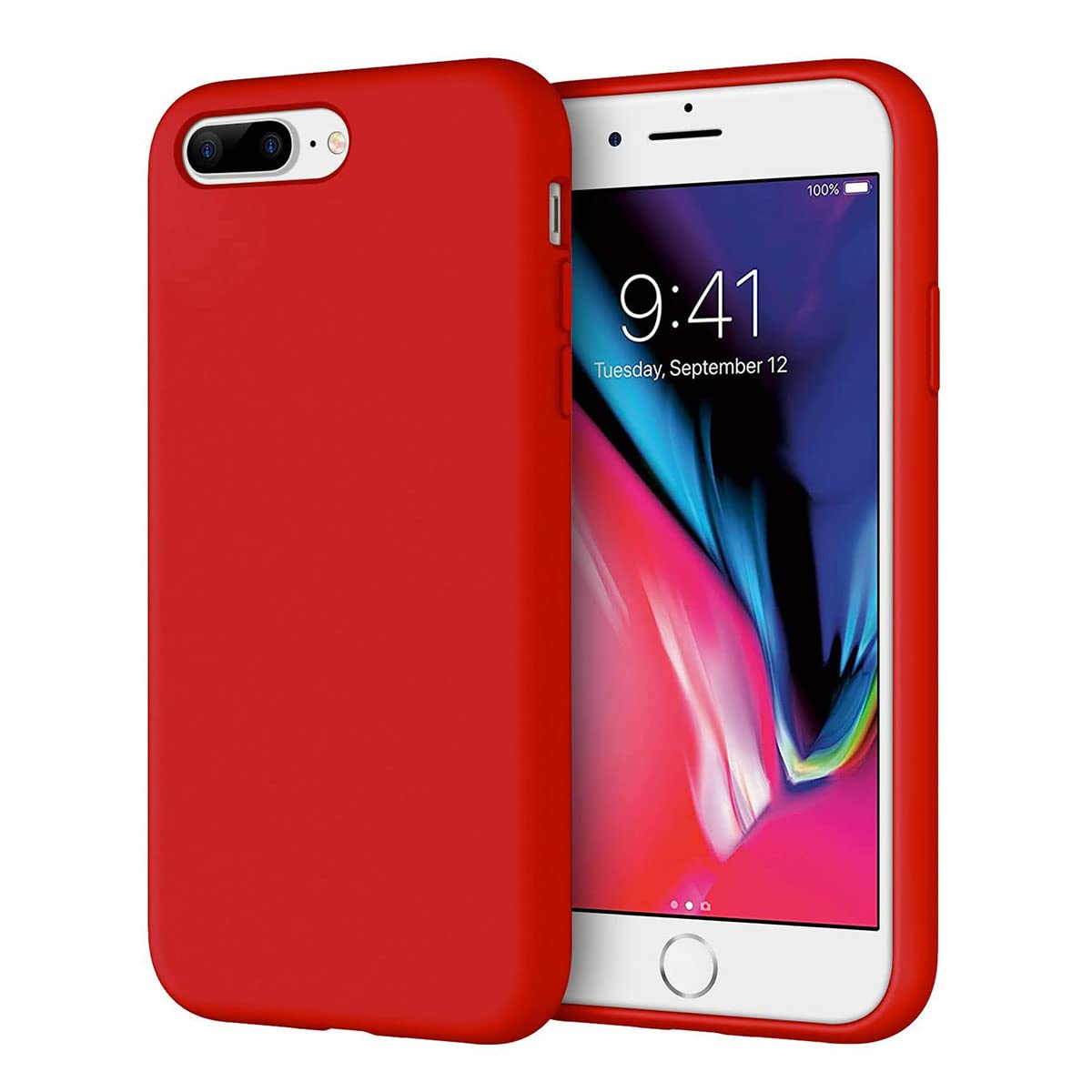 Entronix Case Compatible with iPhone 8 Plus/7 Plus - Soft-Touch Liquid Silicone
