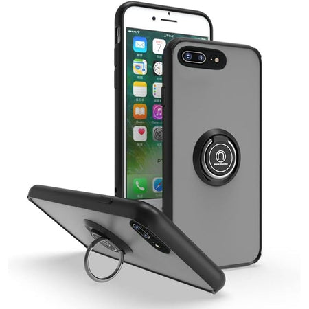 Entronix Matte Ring Case for Apple iPhone 8 Plus/7 Plus, Slim Matte Cover with Built-In Kickstand, - Entro Retail
