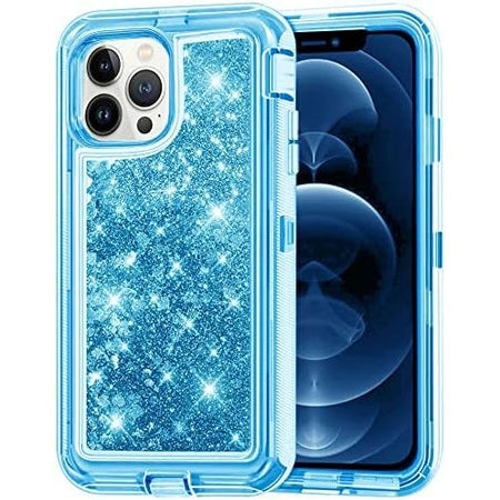 Entronix Heavy Duty Glitter Case for Apple iPhone 13 Pro Max, Triple-Layer & Full Protection, - Entro Retail