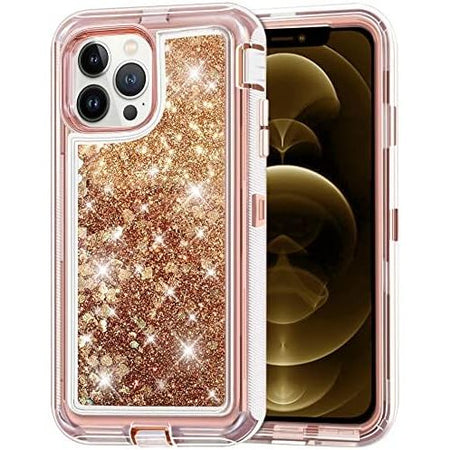 Entronix Heavy Duty Glitter Case for Apple iPhone 12 Pro Max, Triple-Layer & Full Protection, - Entro Retail