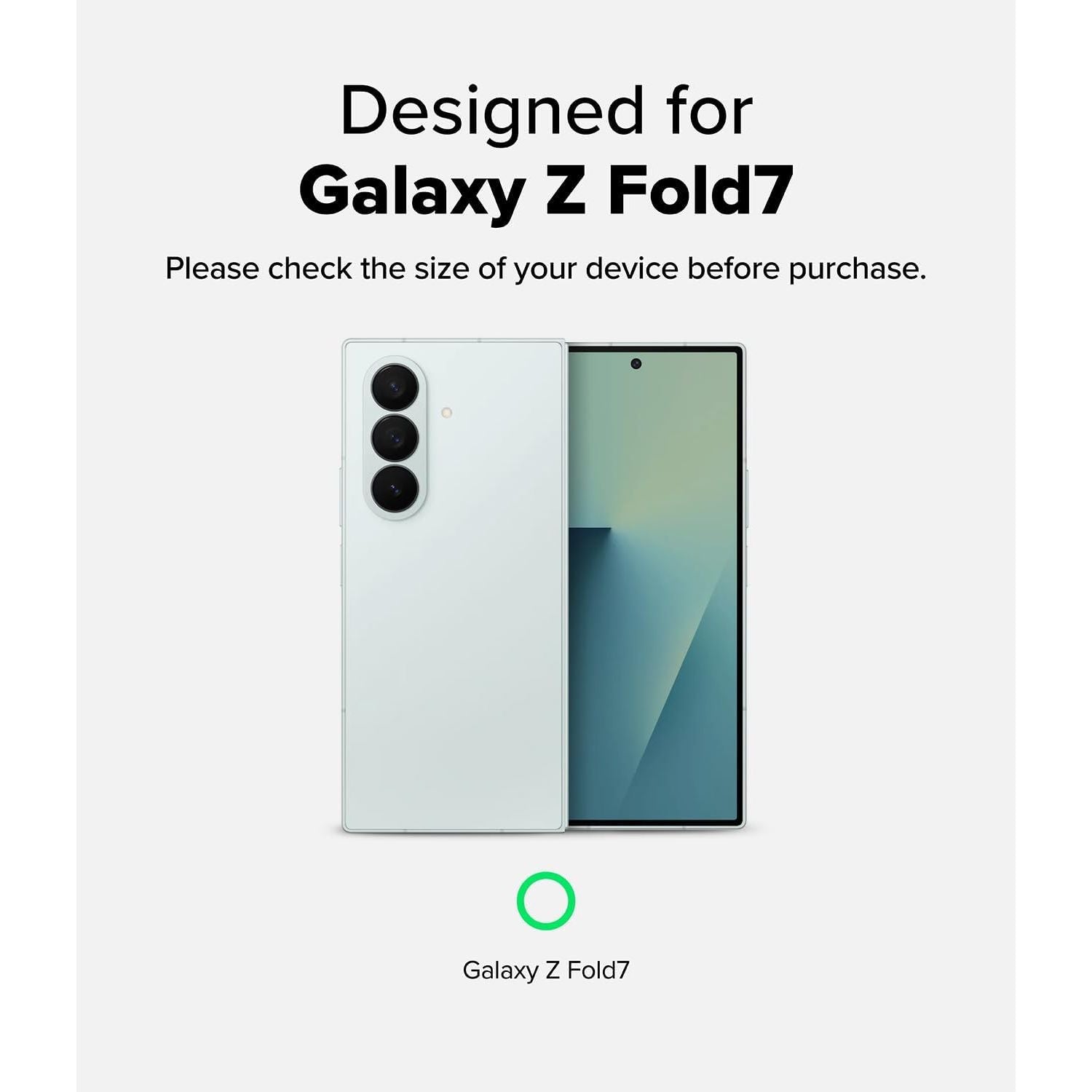 Entronix Case Compatible with Galaxy Z Fold 7 - [Hard Back] Clear Cover