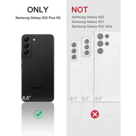 Entronix 3-in-1 Bundle for Samsung Galaxy S22 Plus, Heavy Duty Case & 2 Clear Tempered Glass Screen Protectors - Entro Retail