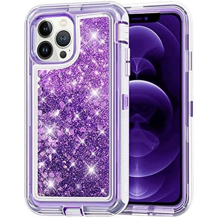 Entronix Heavy Duty Glitter Case for Apple iPhone 14 Pro, Triple-Layer & Full Protection, - Entro Retail