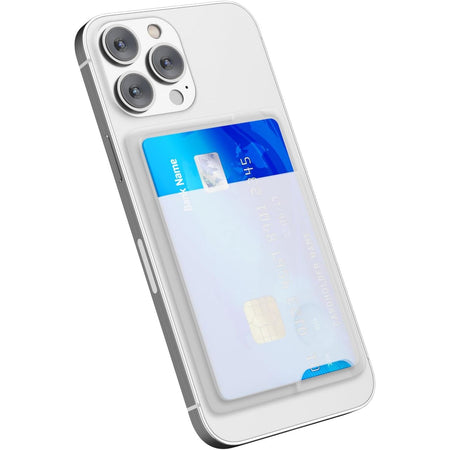 Entronix Silicone Card Holder for Apple/Samsung/All Phones, Sticky Wallet Pocket Back Cover, - Entro Retail