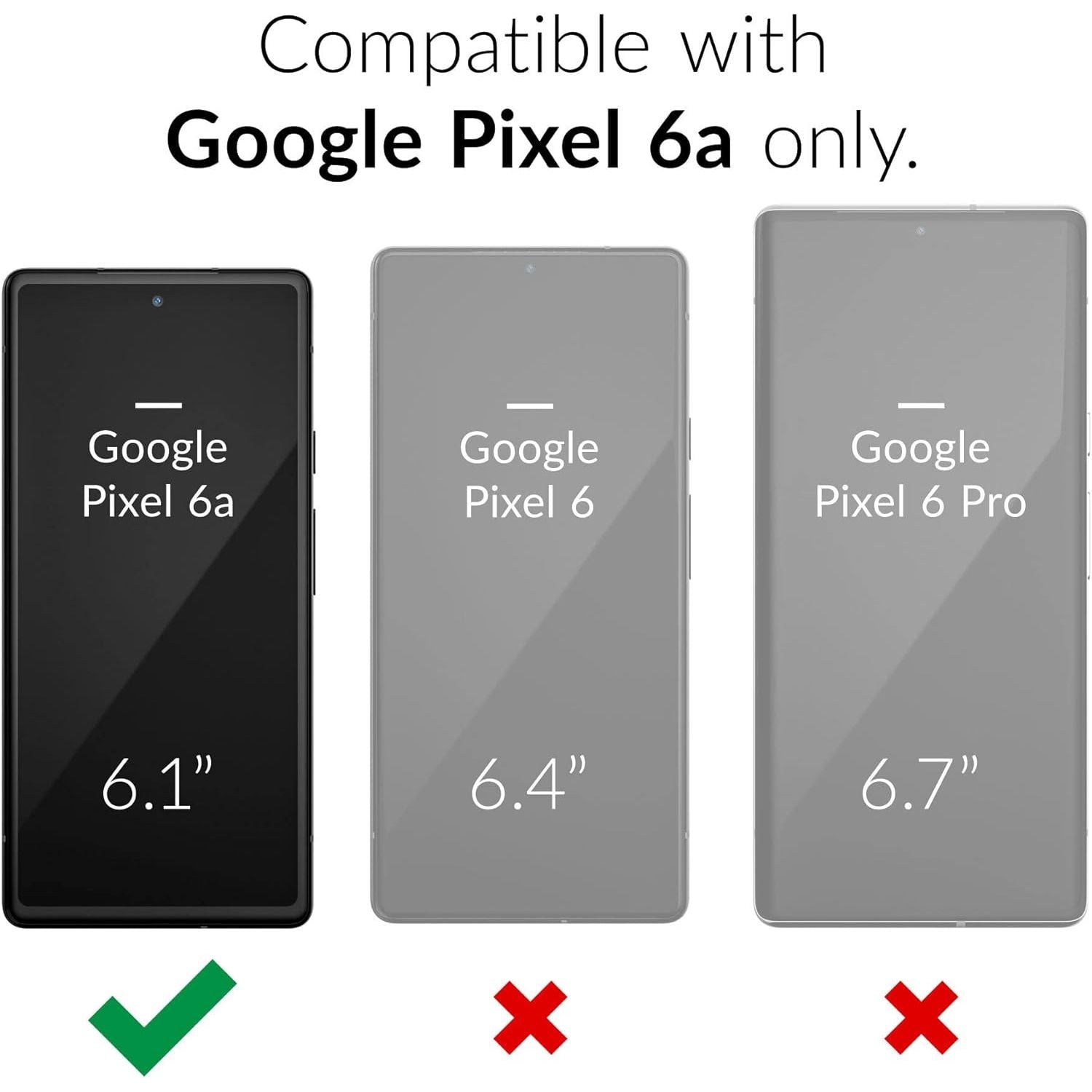 Entronix 2-Pack for Google Pixel 6a, Clear Tempered Glass Screen Protector - Entro Retail