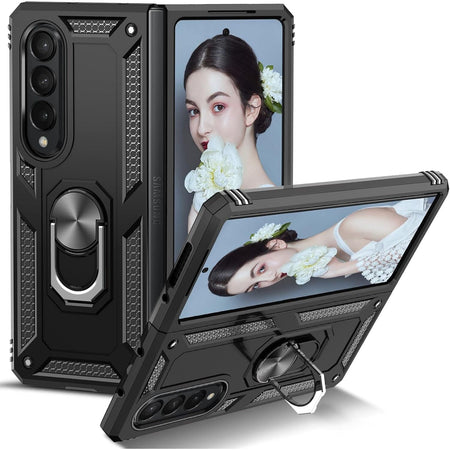 Entronix Samsung Galaxy Z Fold 3 Case - Guard Ring Holder, Dual Layer Protection - Entro Retail