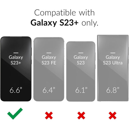 Entronix 3-in-1 Bundle for Samsung Galaxy S23 Plus, Heavy Duty Case & 2 Clear Tempered Glass Screen Protectors - Entro Retail