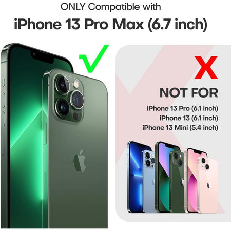 Entronix Pastel Clear Case for Apple iPhone 13 Pro Max, [Magnetic-Compatible] Clear Back Bumper Cover, - Entro Retail