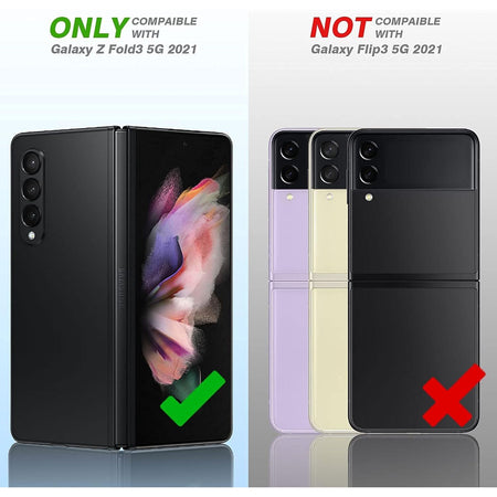 Entronix Matte Ring Case for Samsung Galaxy Z Fold 3, Slim Matte Cover with Built-In Kickstand, - Entro Retail