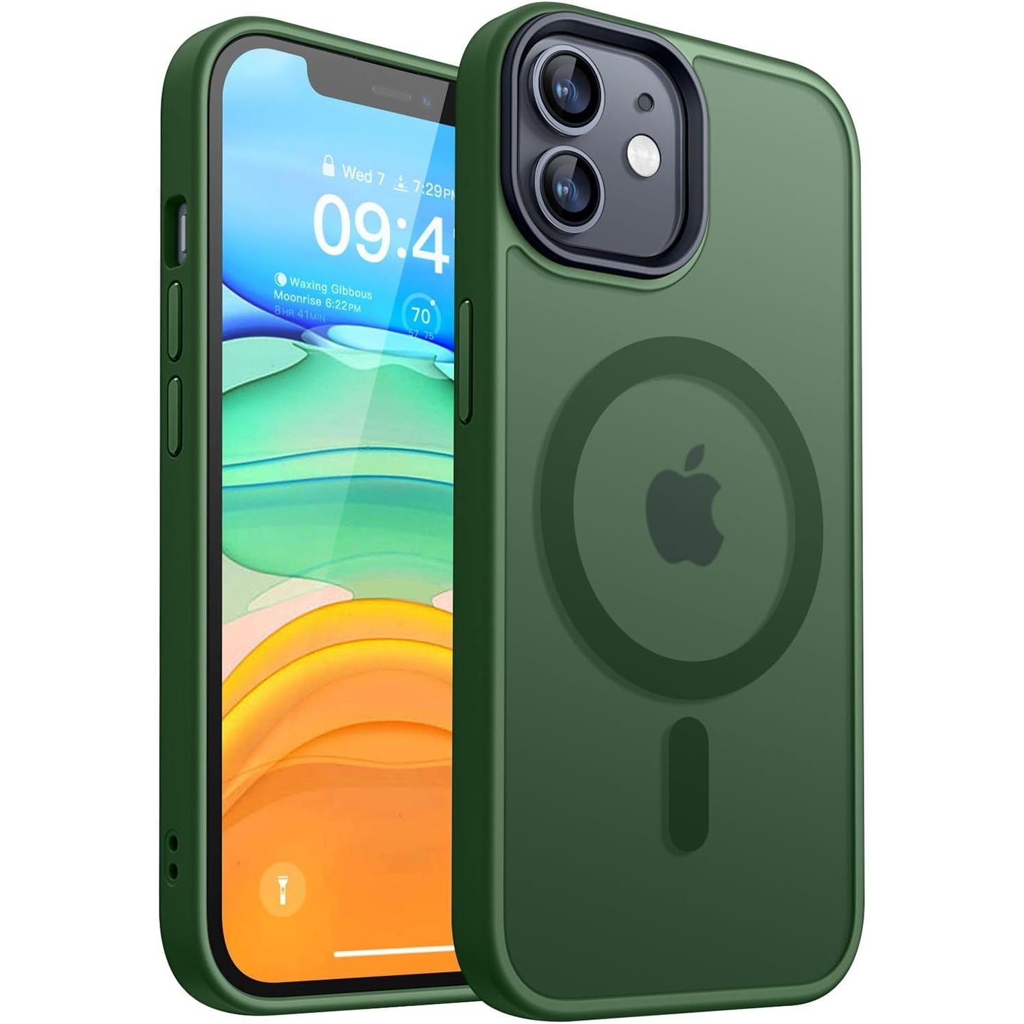 Entronix Sturdy Case for Apple iPhone 12/12 Pro, [Magnetic-Compatible] Matte Bumper Cover, - Entro Retail