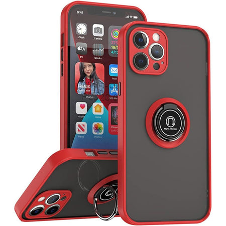 Entronix Matte Ring Case for Apple iPhone 11 Pro Max, Slim Matte Cover with Built-In Kickstand, - Entro Retail