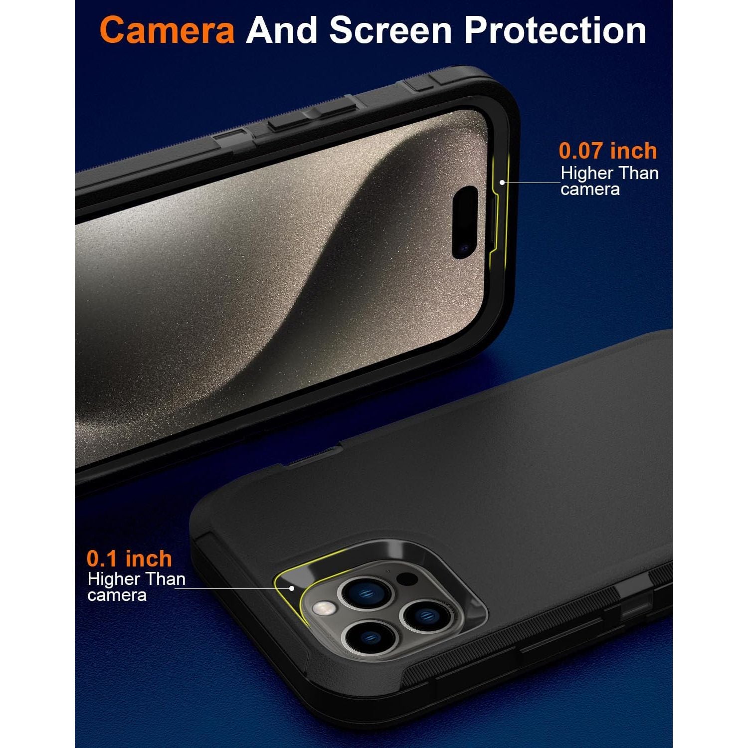 Entronix Bundle Compatible with iPhone XS/X - Heavy Duty Case & 2 Clear Screen Protectors