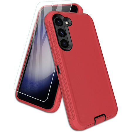 Entronix 2-in-1 Bundle for Samsung Galaxy S24 Plus, Heavy Duty Case & Clear Tempered Glass Screen Protector, Full Protection & Easy Installation - Entro Retail