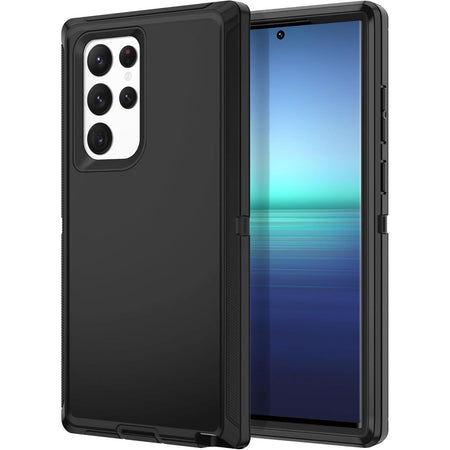 Entronix Heavy Duty Case for Samsung Galaxy S23 Ultra, Triple-Layer & Full Protection, - Entro Retail