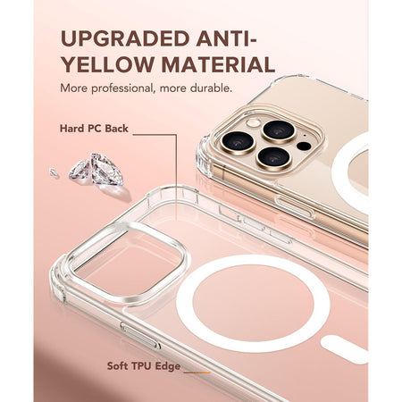 Entronix 3-in-1 Bundle for Apple iPhone 16 Pro, Magnetic Clear Case & 2 Clear Tempered Glass Screen Protectors - Entro Retail