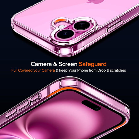 Entronix 3-in-1 Bundle for Apple iPhone 16 Plus, Slim Clear Case & 2 Clear Tempered Glass Screen Protectors - Entro Retail