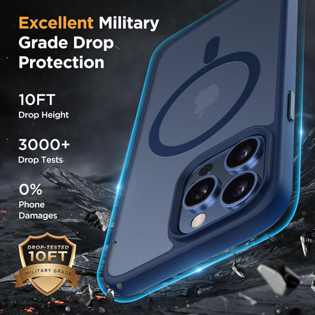 Entronix Apple iPhone 15 Pro Max [Magnetic-Compatible] Clear Case & 2 Tempered Glass Screen Protectors - Entronix