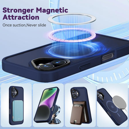 Entronix Apple iPhone 16 [Magnetic-Compatible] Clear Case & 2 Tempered Glass Screen Protectors - Entronix