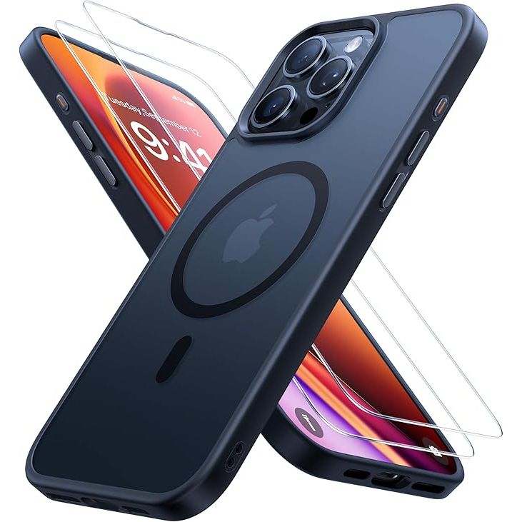 Entronix Apple iPhone 16 Pro Max [Magnetic-Compatible] Clear Case & 2 Tempered Glass Screen Protectors - Entronix