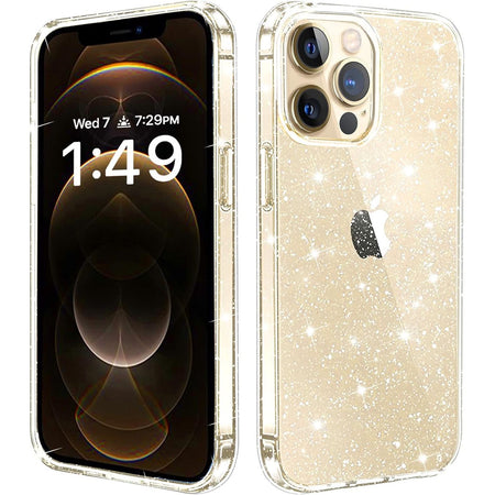 Entronix Glitter Clear Case for Apple iPhone 11 Pro Max, Crystal Clear Sparkly Bumper Cover - Entro Retail