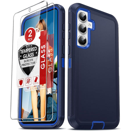 Entronix 3-in-1 Bundle for Samsung Galaxy A23, Heavy Duty Case & 2 Clear Tempered Glass Screen Protectors - Entro Retail