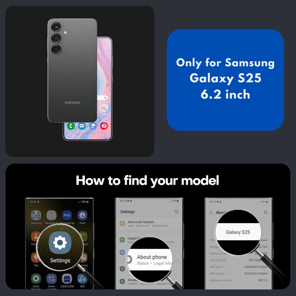 Entronix Case Compatible with Galaxy S25 - 360º Circular Ring Gripstand