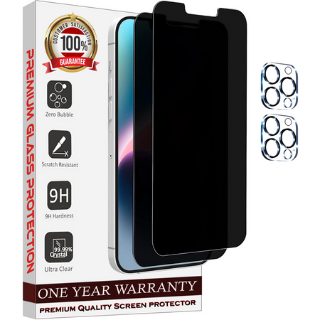 Entronix Case Screen Protector Bundle with Camera Cover Designed for Apple iPhone 11 Pro Max Privacy 9H Hardness,Bubble Free Easy Install,2 PACK - Entro Retail