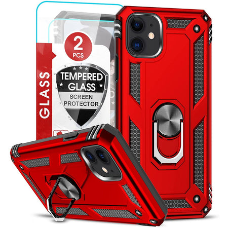 Entronix Apple iPhone 12 Mini Case - Guard Ring Holder & 2 Clear Screen Protectors - Entro Retail