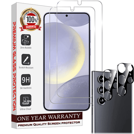 Entronix Case Screen Protector Bundle with Camera Cover for Samsung Galaxy S23 Ultra Clear Built Anti Scratch, Bubble Free Easy Install,2 PACK - Entro Retail