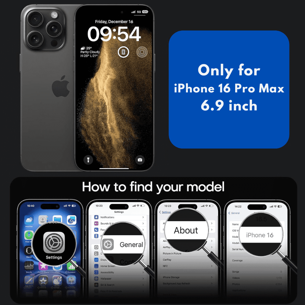 Entronix Clear Camera Lens Protector Compatible with iPhone 16 Pro Max - 2-Piece Combo