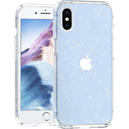 Entronix Glitter Clear Case for Apple iPhone XS Max, Crystal Clear Sparkly Bumper Cover - Entro Retail