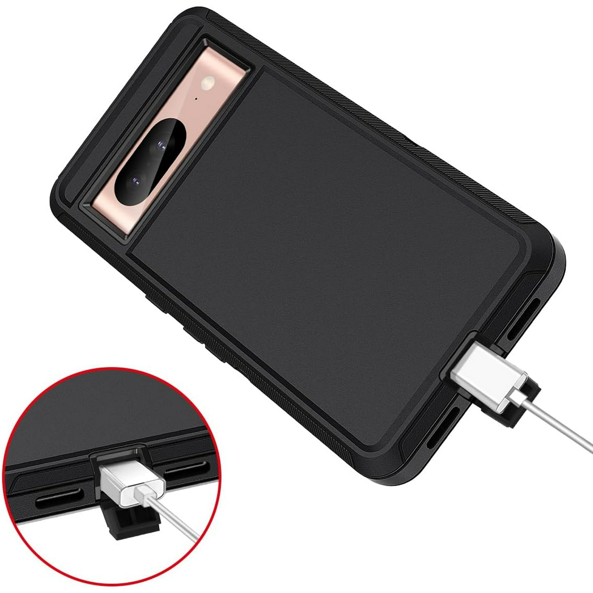 Entronix Bundle Compatible with Pixel 8 Pro - Heavy Duty  Case, 1 Clear Screen Protector & 1 Camera Lens Protector