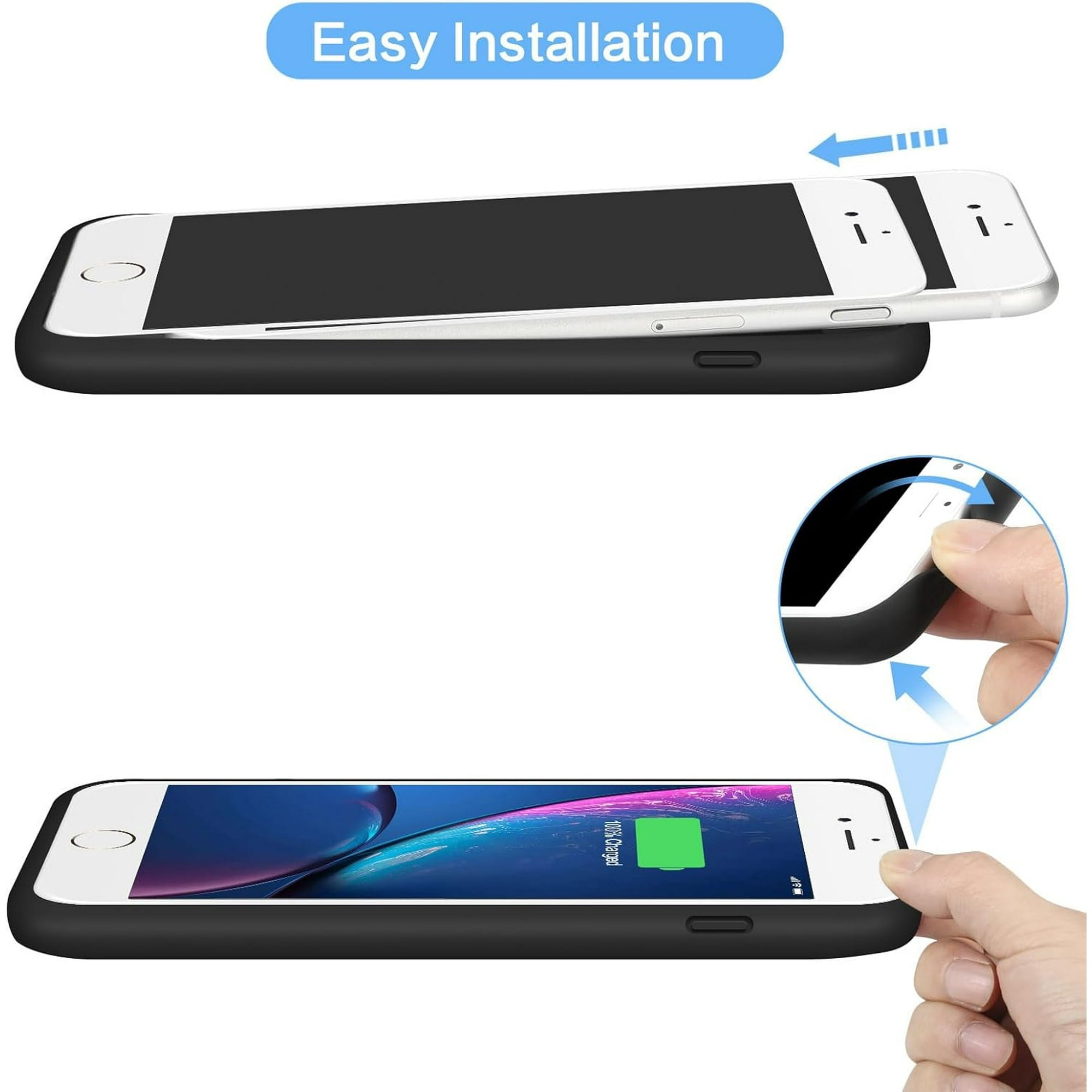 Entronix Case Compatible with iPhone 8 Plus/7 Plus - [6000mAh] Charging Powerbank Cover