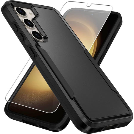 Entronix Heavy Duty Case Designed for Samsung Galaxy A25 Case with 1Pc Tempered Glass Screen Protector, Shockproof Dropproof Anti-Scratch Case - Entro Retail