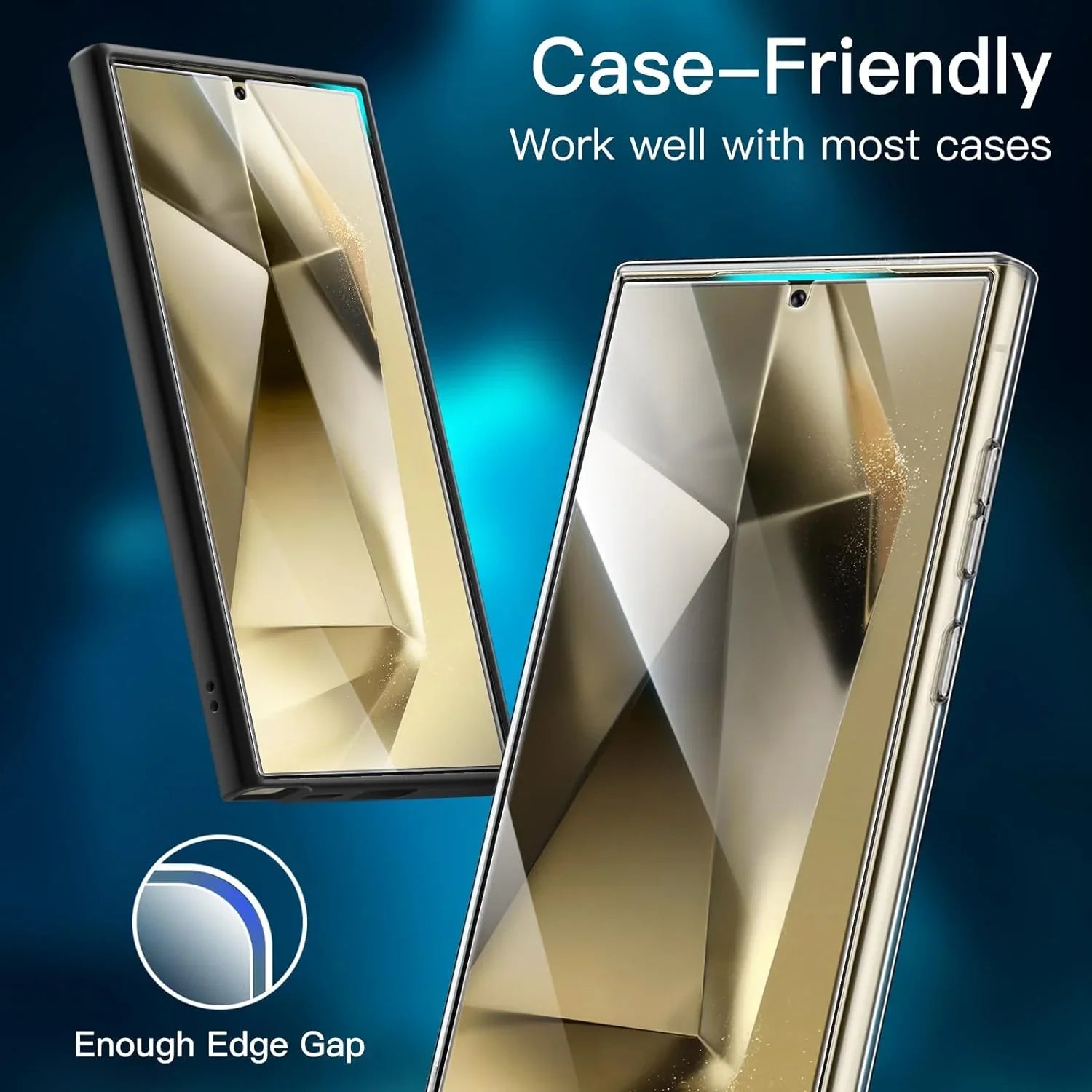 Entronix Clear Screen Protector Compatible with Galaxy S10 Plus - 2-Piece Combo