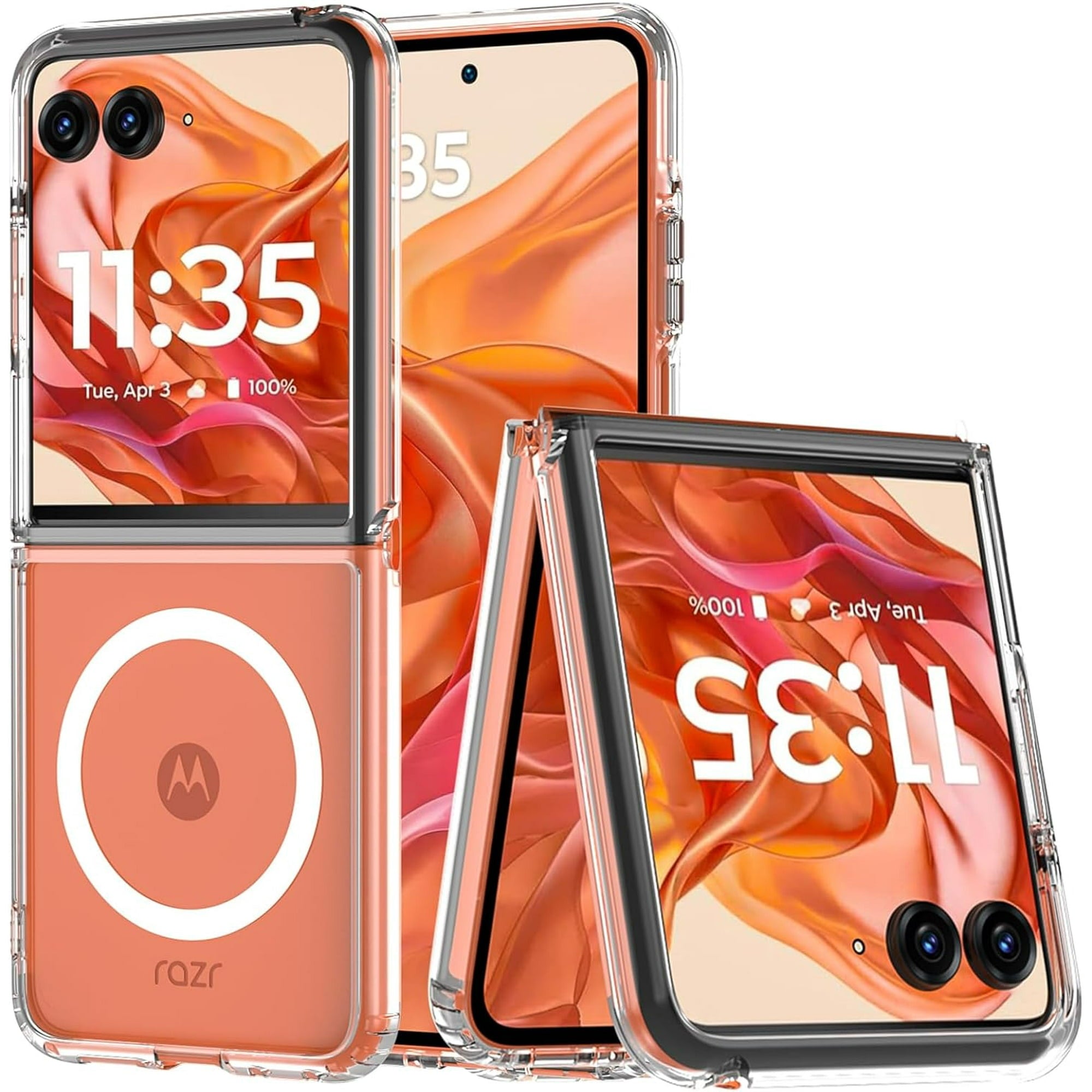 Entronix Motorola Razr Plus 2024 [Magnetic-Compatible] Crystal Clear Case - Sturdy - Entronix