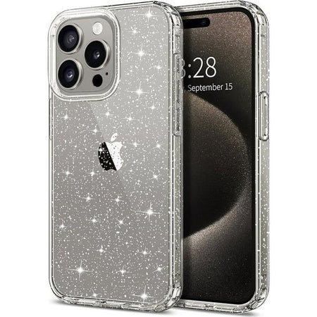 Entronix Apple iPhone 15 Pro Max/14 Pro Max [Magnetic-Compatible] Crystal Clear Case - Glitter - Entronix