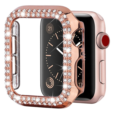 Entronix Apple Watch Series 9/8/7, 45mm Case - Built-In Screen Protector & Rhinestone Diamonds, - Entronix